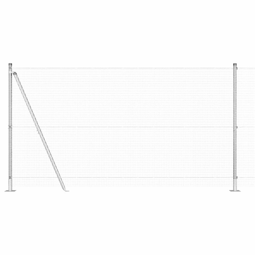 vidaXL Zaunpfosten Silber 10 x 1,2 m (16 x 16 mm Netz) Stahl