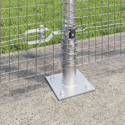 vidaXL Zaunpfosten Silber 10 x 1,2 m (19 x 19 mm Maschen) Stahl