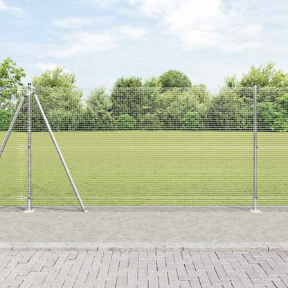 vidaXL Zaunpfosten Silber 10 x 1,2 m (19 x 19 mm Maschen) Stahl