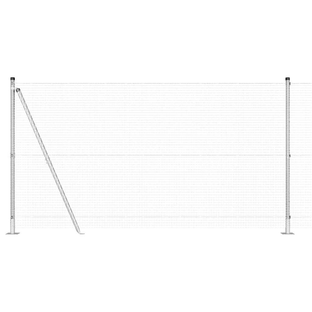 vidaXL Zaunpfosten Silber 10 x 1,2 m (19 x 19 mm Maschen) Stahl