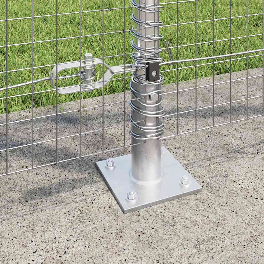 vidaXL Zaunpfosten Silber 10 x 1,2 m (25 x 25 mm Maschen) Stahl