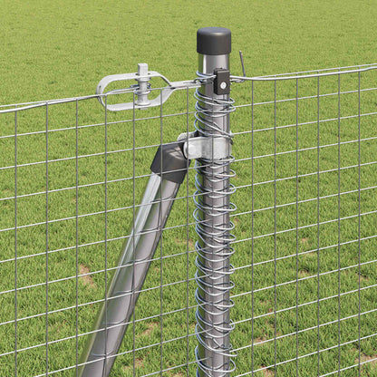 vidaXL Zaunpfosten Silber 10 x 1,2 m (25 x 25 mm Maschen) Stahl