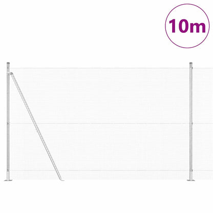 vidaXL Zaunpfosten Silber 10 x 1,4 m (12 x 12 mm Maschen) Stahl
