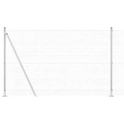 vidaXL Zaunpfosten Silber 10 x 1,4 m (16 x 16 mm Maschen) Stahl