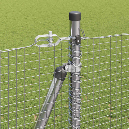 Zaunpfosten Silber 10 x 1,4 m (19 x 19 mm Drahtgewebe) Stahl