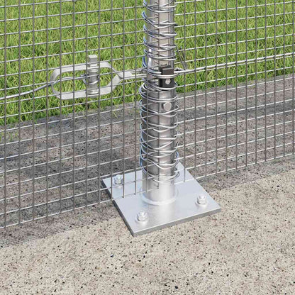 vidaXL Zaunpfosten Silber 10 x 1,5 m (12 x 12 mm Maschenweite) Stahl