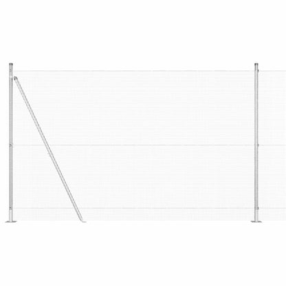 vidaXL Zaunpfosten Silber 10 x 1,5 m (12 x 12 mm Maschenweite) Stahl