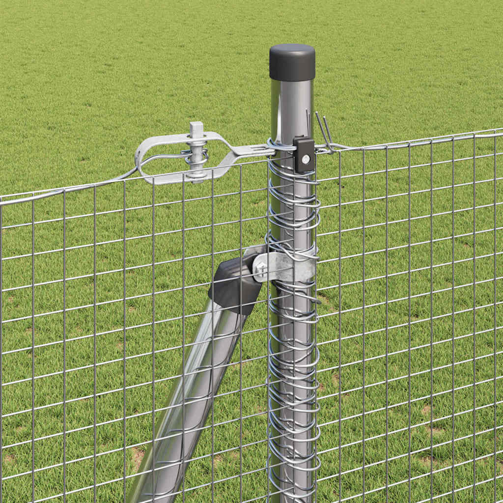 vidaXL Zaunpfosten Silber 10 x 1,5 m (19 x 19 mm Maschenweite) Stahl