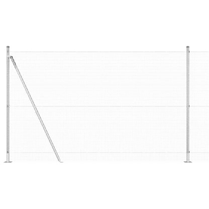 vidaXL Zaunpfosten Silber 10 x 1,5 m (19 x 19 mm Maschenweite) Stahl