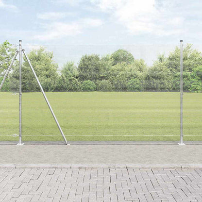 vidaXL Zaunpfosten Silber 10 x 1,6 m (12 x 12 mm Maschenweite) Stahl