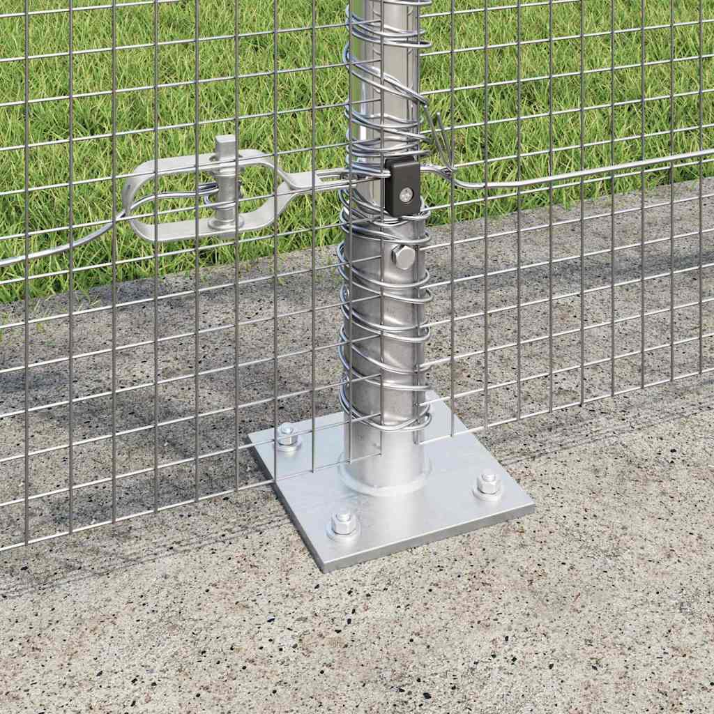 vidaXL Zaunpfosten Silber 10 x 1,6 m (16 x 16 mm Maschenweite) Stahl