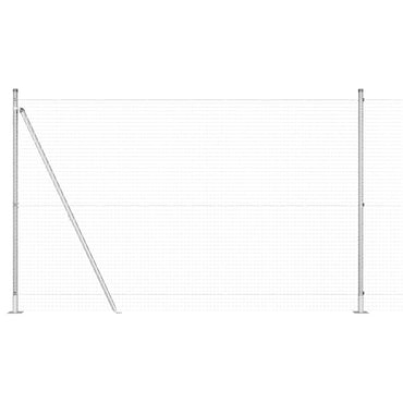 vidaXL Poteau de clôture argenté 10 x 1,6 m (maille 25 x 25 mm) Acier