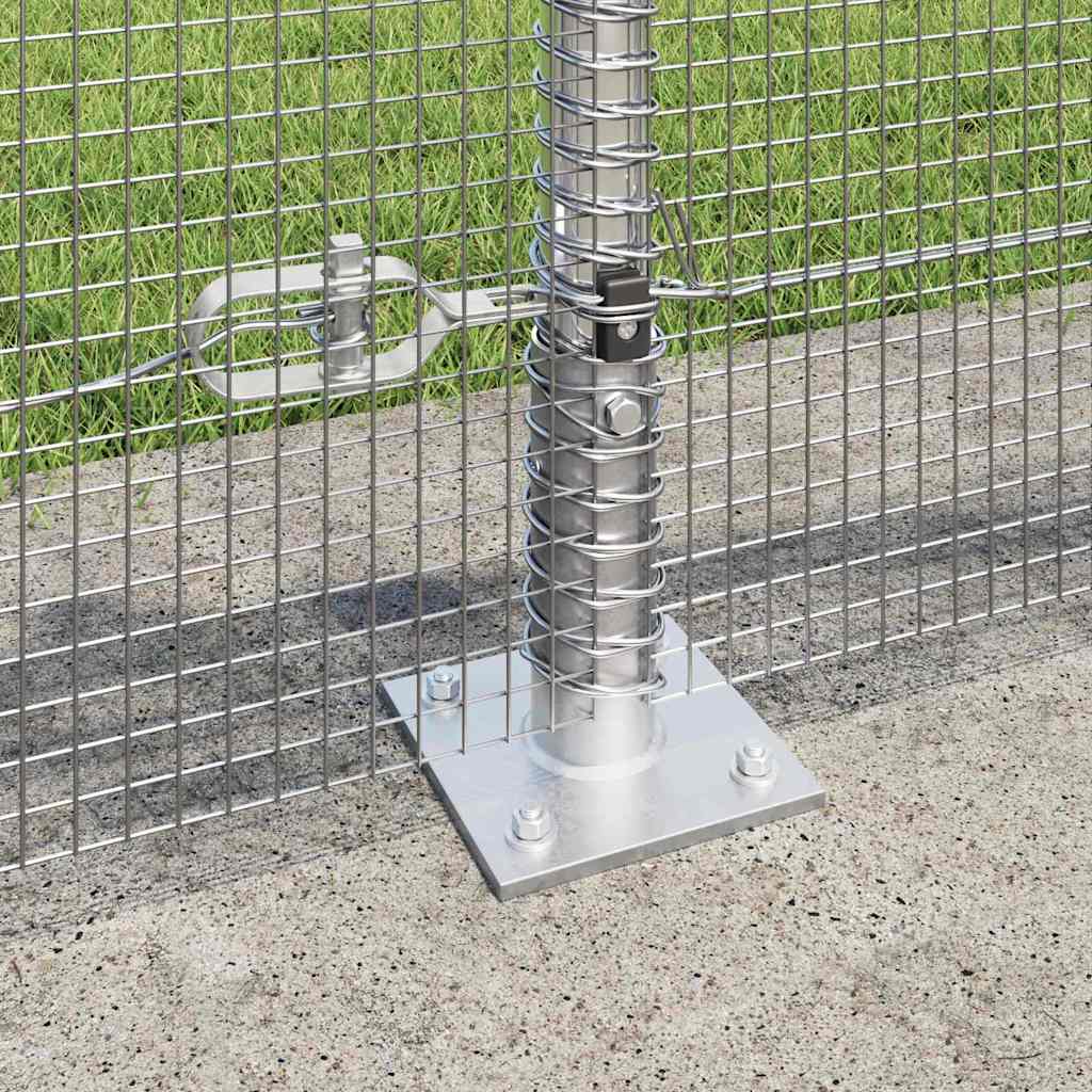 vidaXL Zaunpfosten Silber 25 x 0,4 m (12 x 12 mm Maschen) Stahl