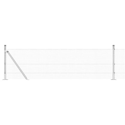 vidaXL Zaunpfosten Silber 25 x 0,4 m (12 x 12 mm Maschen) Stahl