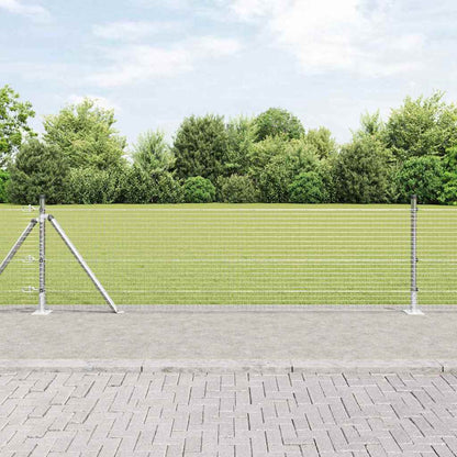 vidaXL Zaunpfosten Silber 25 x 0,5 m (25 x 25 mm Maschen) Stahl
