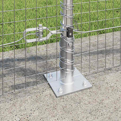 vidaXL Zaunpfosten Silber 25 x 0,8 m (25 x 25 mm Mesh) Stahl