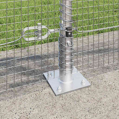 vidaXL Zaunpfosten Silber 25 x 1 m (16 x 16 mm Netz) Stahl
