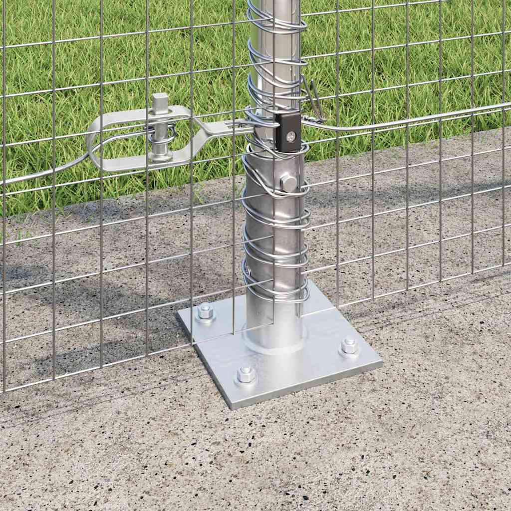 vidaXL Zaunpfosten Silber 25 x 1,4 m (25 x 25 mm Maschen) Stahl