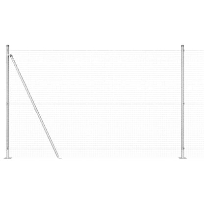vidaXL Zaunpfosten Silber 25 x 1,4 m (25 x 25 mm Maschen) Stahl