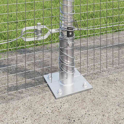 vidaXL Zaunpfosten Silber 25 x 1,5 m (19 x 19 mm Masche) Stahl
