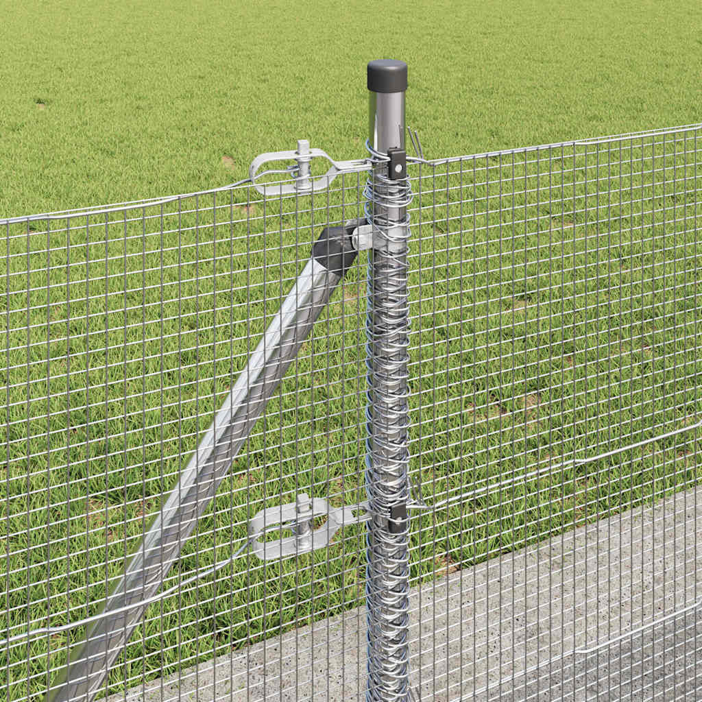 vidaXL Zaunpfosten Silber 50 x 0,4 m (12 x 12 mm Maschen) Stahl