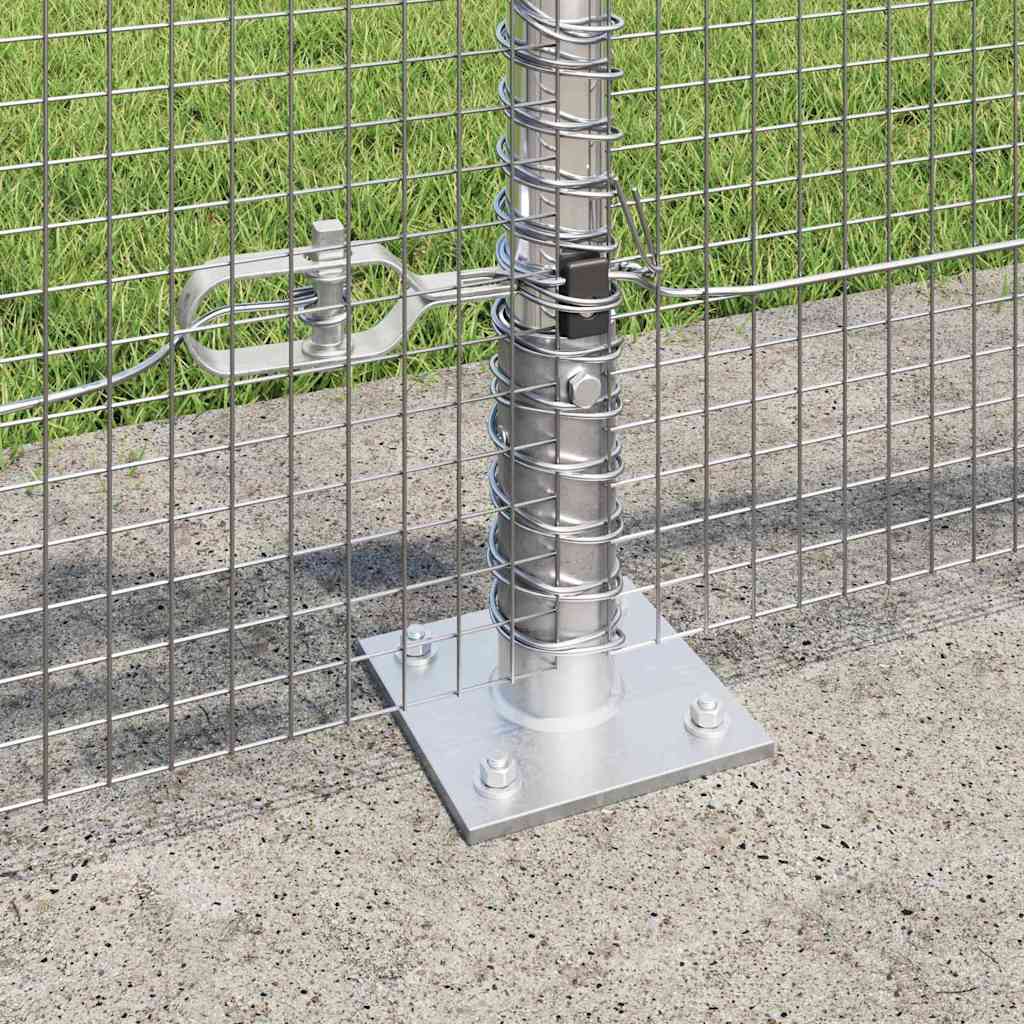 vidaXL Zaunpfosten Silber 50 x 0,5 m (16 x 16 mm Maschen) Stahl