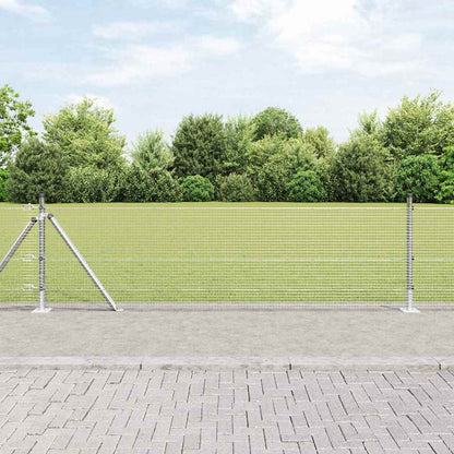 vidaXL Zaunpfosten Silber 50 x 0,5 m (16 x 16 mm Maschen) Stahl