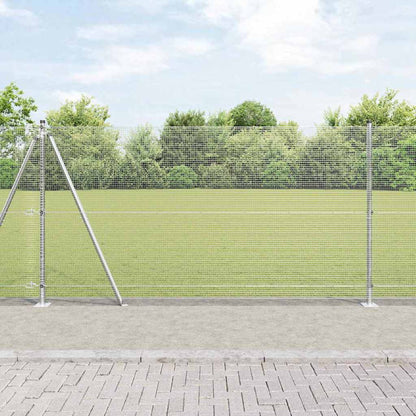 vidaXL Zaunpfosten Silber 50 x 1,2 m (12 x 12 mm Maschen) Stahl