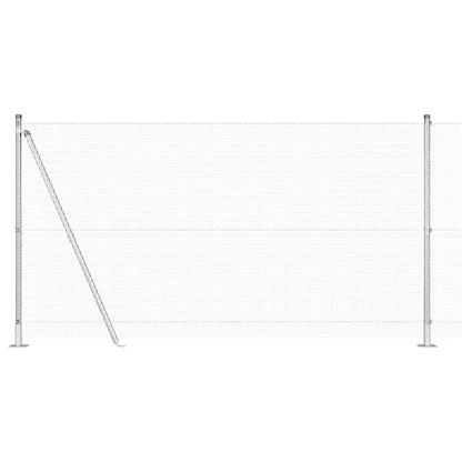 vidaXL Zaunpfosten Silber 50 x 1,2 m (12 x 12 mm Maschen) Stahl