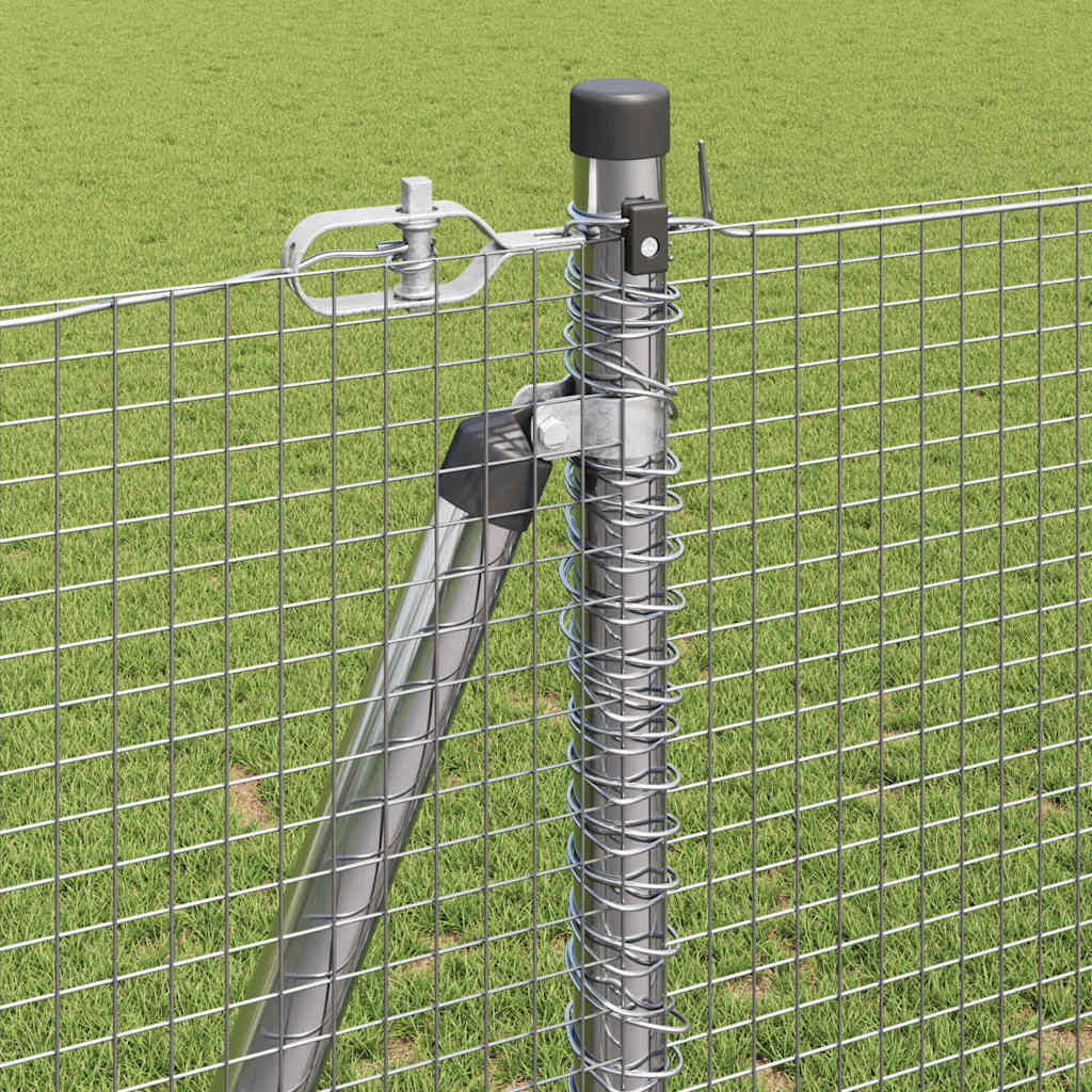 vidaXL Zaunpfosten Silber 50 x 1,2 m (16 x 16 mm Netz) Stahl