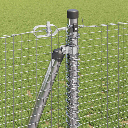 vidaXL Zaunpfosten Silber 50 x 1,2 m (19 x 19 mm Netz) Stahl