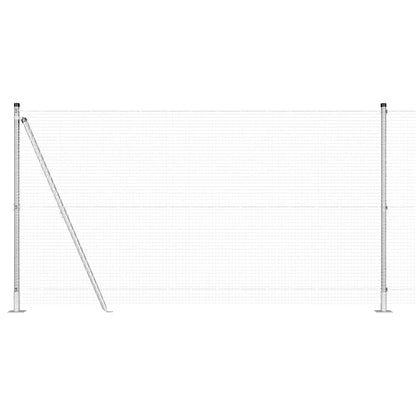 vidaXL Zaunpfosten Silber 50 x 1,2 m (19 x 19 mm Netz) Stahl