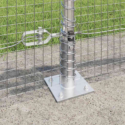 vidaXL Zaunpfosten Silber 100 x 0,6 m (19 x 19 mm Netz) Stahl