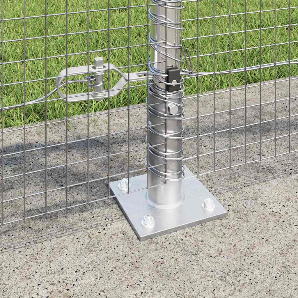vidaXL Zaunpfosten Silber 100 x 1 m (19 x 19 mm Maschen) Stahl