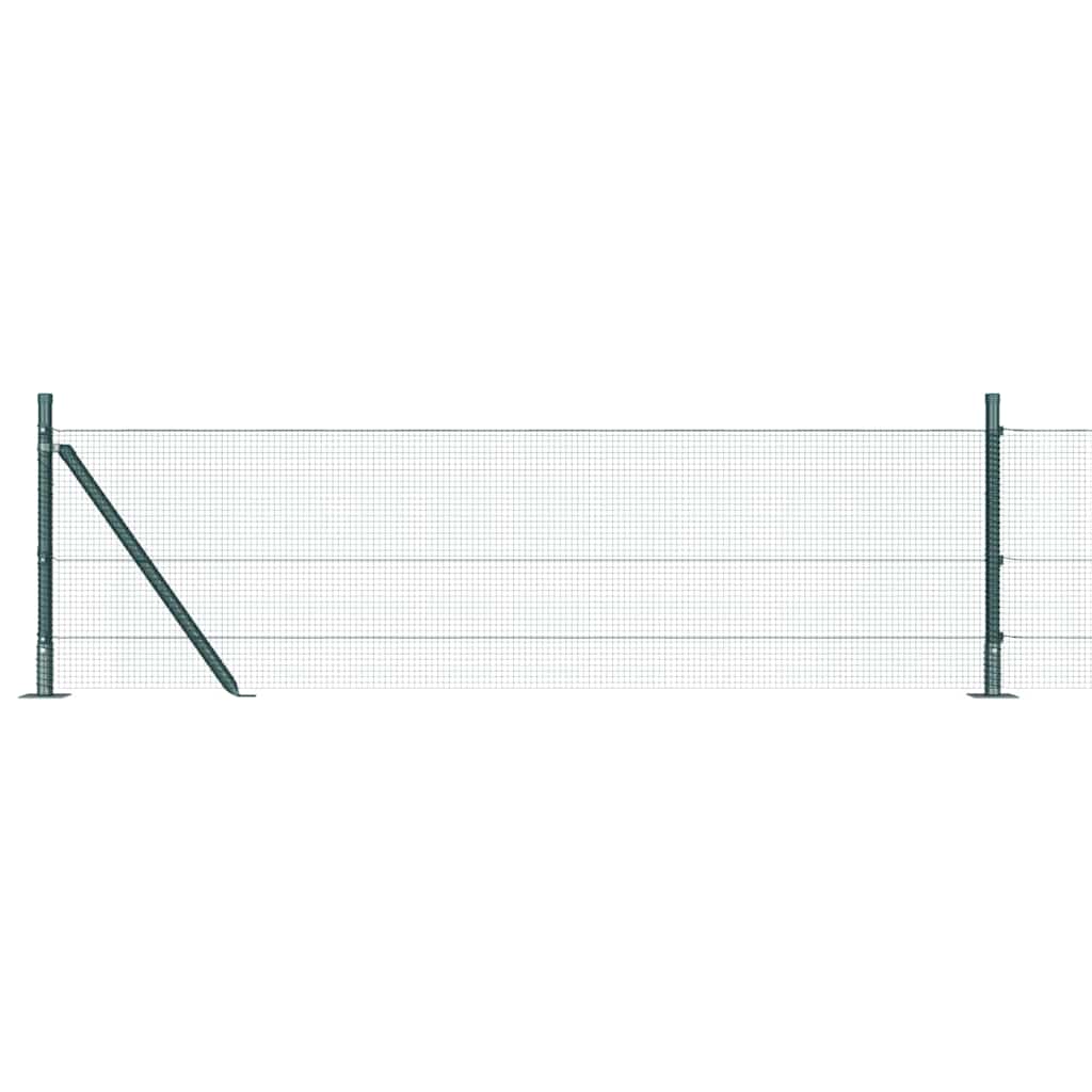 vidaXL Zaunpfosten Grün 10 x 0,5 m (12 x 12 mm Netz) Stahl