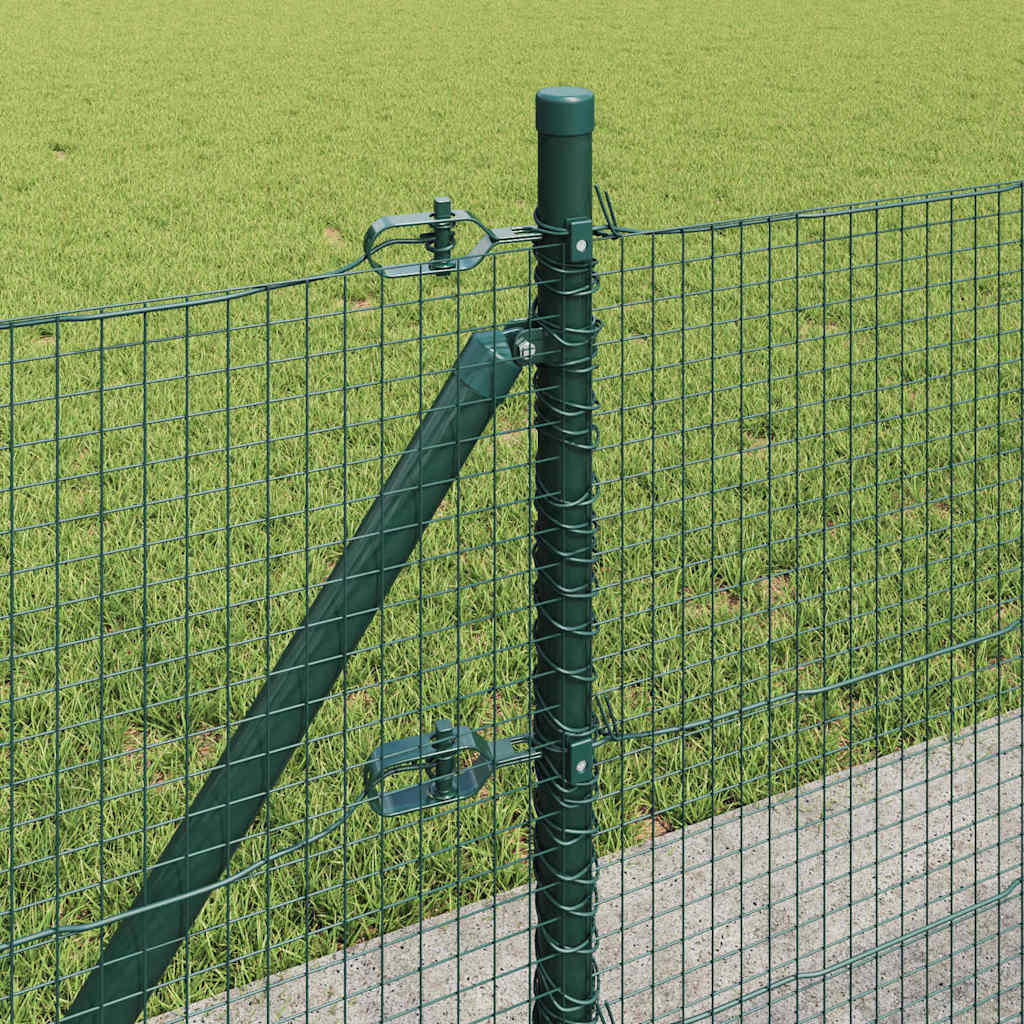 vidaXL Zaunpfosten Grün 10 x 0,5 m (19 x 19 mm Maschen) Stahl