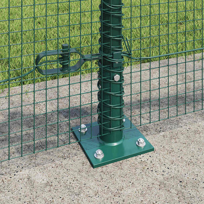 vidaXL Zaunpfosten Grün 10 x 0,6 m (16 x 16 mm Netz) Stahl und PVC