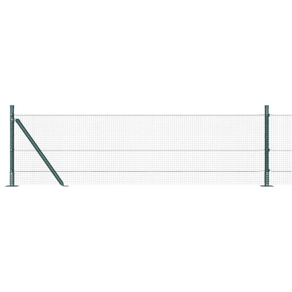 vidaXL Zaunpfosten Grün 10 x 0,6 m (16 x 16 mm Netz) Stahl und PVC