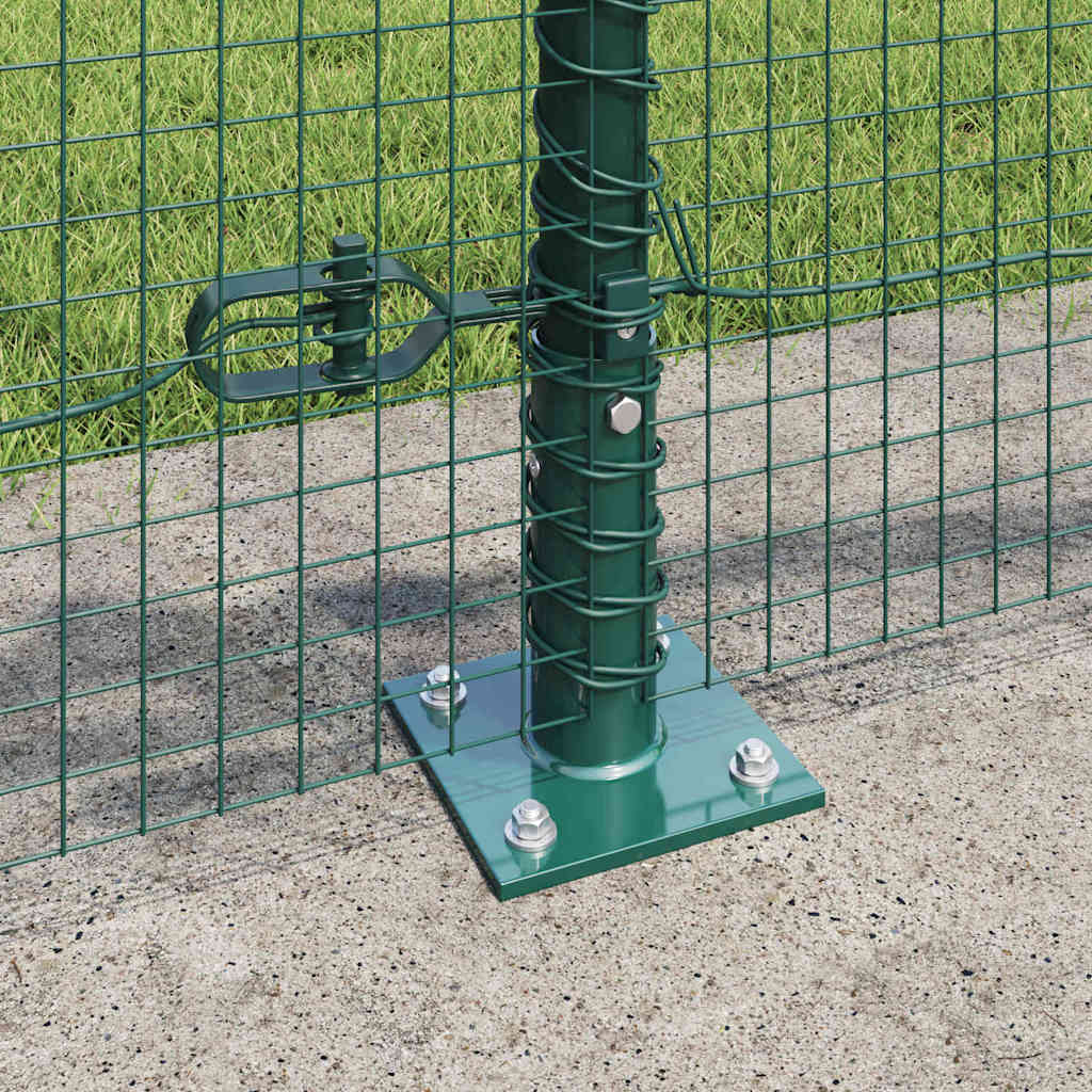 vidaXL Zaunpfosten Grün 10 x 0,6 m (Masche 25 x 25 mm) Stahl und PVC