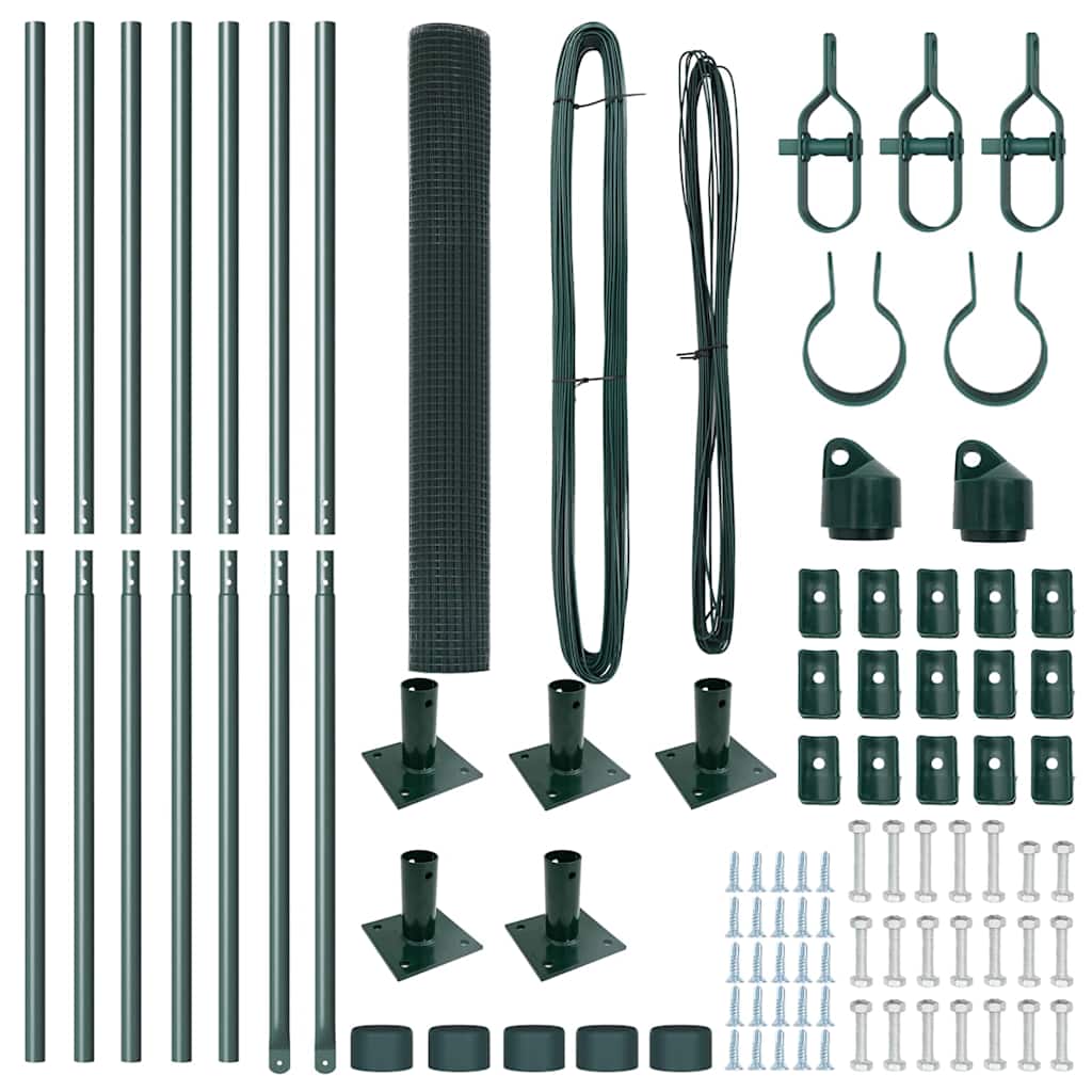 Zaunpfosten Grün 10 x 0,8 m (12 x 12 mm Maschendraht)