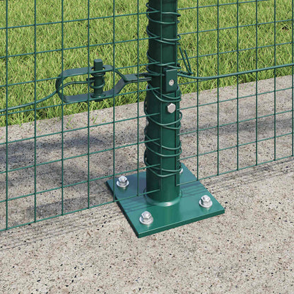 vidaXL Zaunpfosten Grün 10 x 0,8 m (25 x 25 mm Maschen) Stahl und PVC