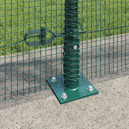 vidaXL Zaunpfosten Grün 10 x 1 m (12 x 12 mm Maschen ) Stahl