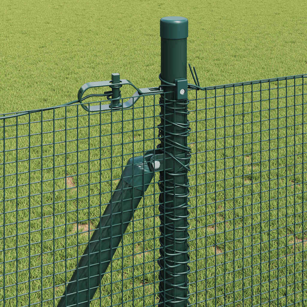 vidaXL Zaunpfosten Grün 10 x 1 m (12 x 12 mm Maschen ) Stahl