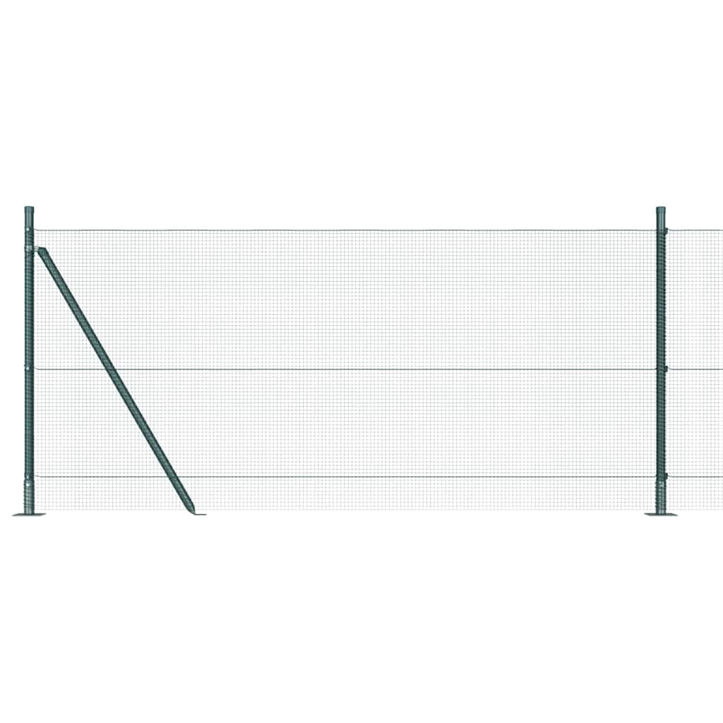 vidaXL Zaunpfosten Grün 10 x 1 m (12 x 12 mm Maschen ) Stahl