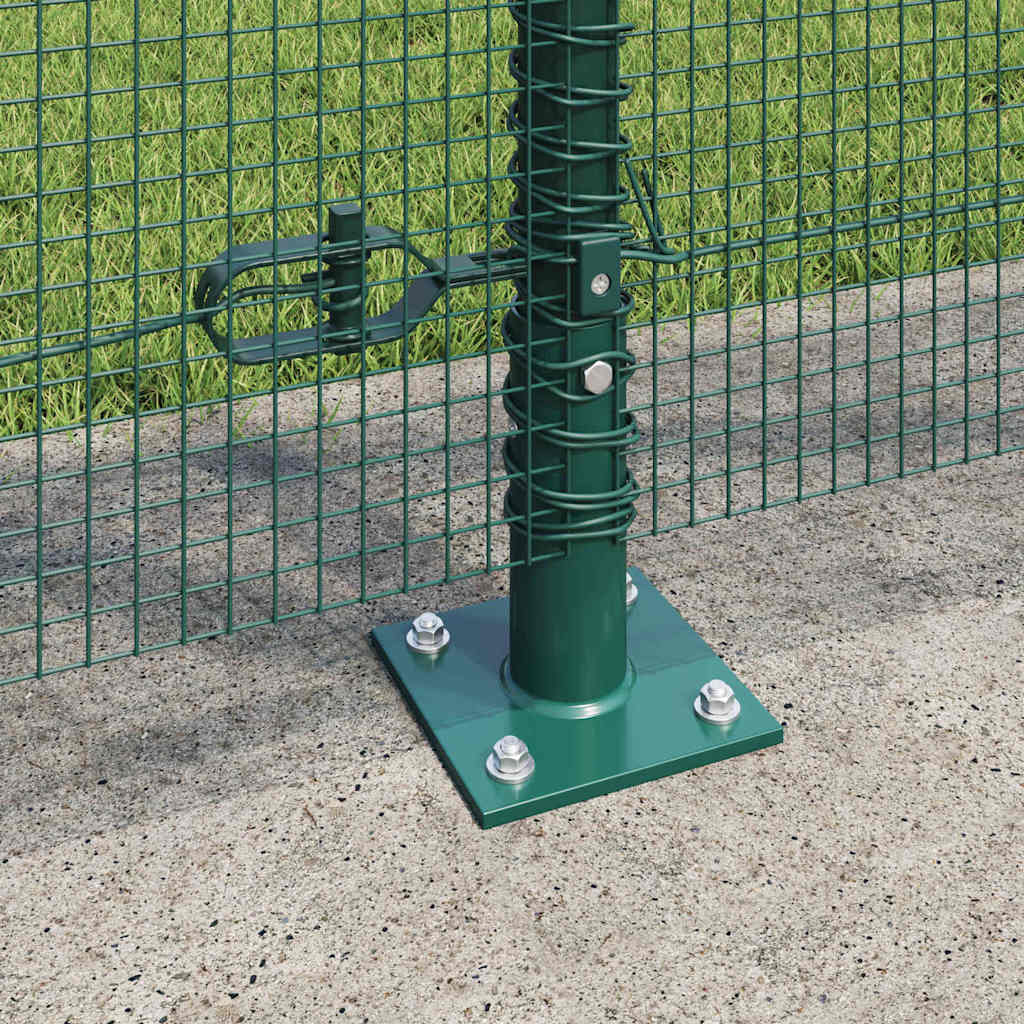 vidaXL Zaunpfosten Grün 10 x 1,2 m (12 x 12 mm Draht) Stahl und PVC