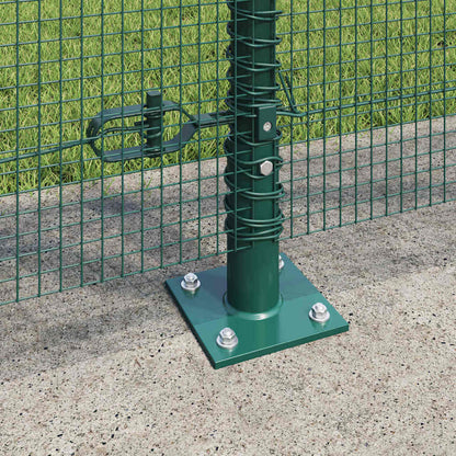 vidaXL Zaunpfosten Grün 10 x 1,2 m (12 x 12 mm Draht) Stahl und PVC