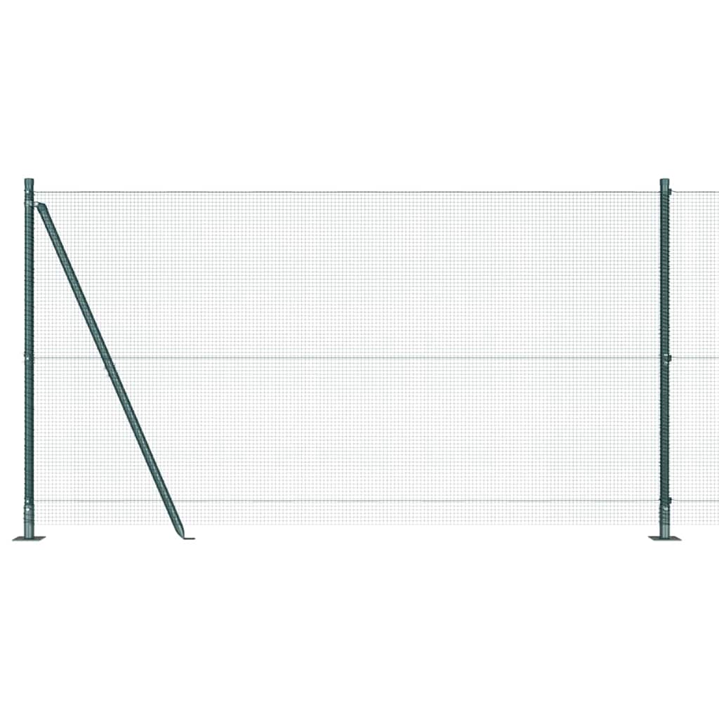 vidaXL Zaunpfosten Grün 10 x 1,2 m (12 x 12 mm Draht) Stahl und PVC
