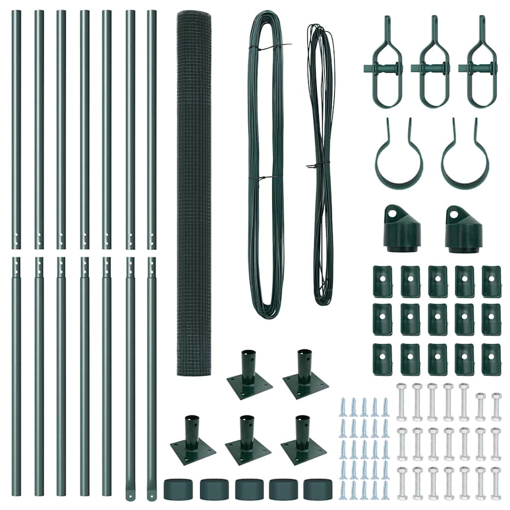 Zaunpfosten Grün 10 x 1,4 m (19 x 19 mm Drahtgewebe)
