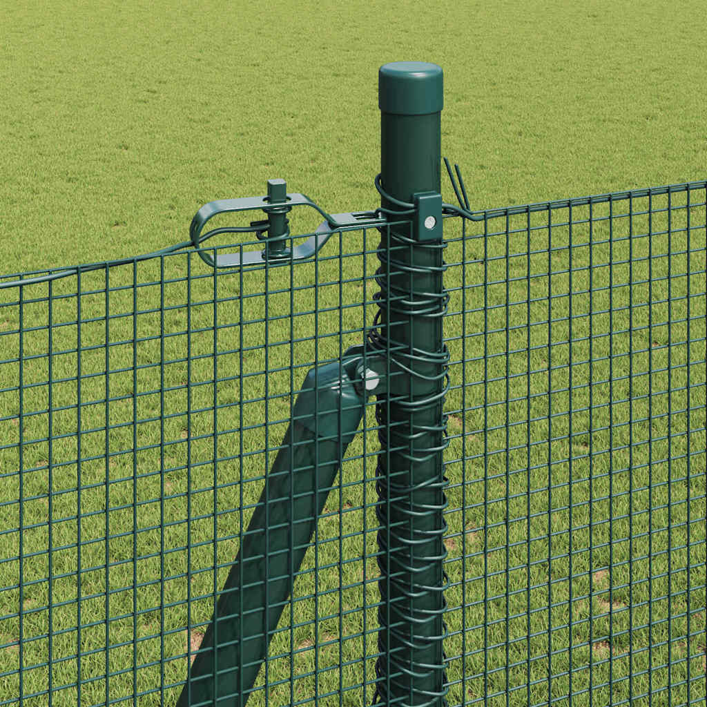 vidaXL Zaunpfosten Grün 10 x 1,5 m (12 x 12 mm Maschenweite) Stahl