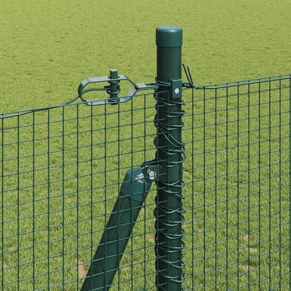 vidaXL Zaunpfosten Grün 10 x 1,5 m (16 x 16 mm Gitter) Stahl und PVC